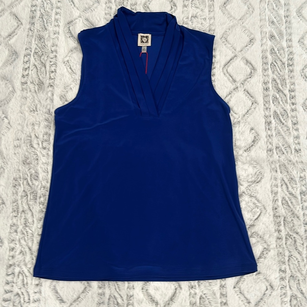 Anne Klein sleeveless tank size small royal blue